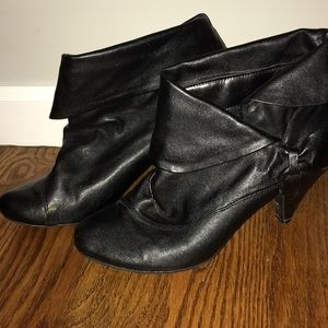 Black Leather Booties